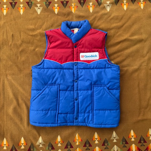 VINTAGE ”BF Goodrich" Racing Puffer Vest/L