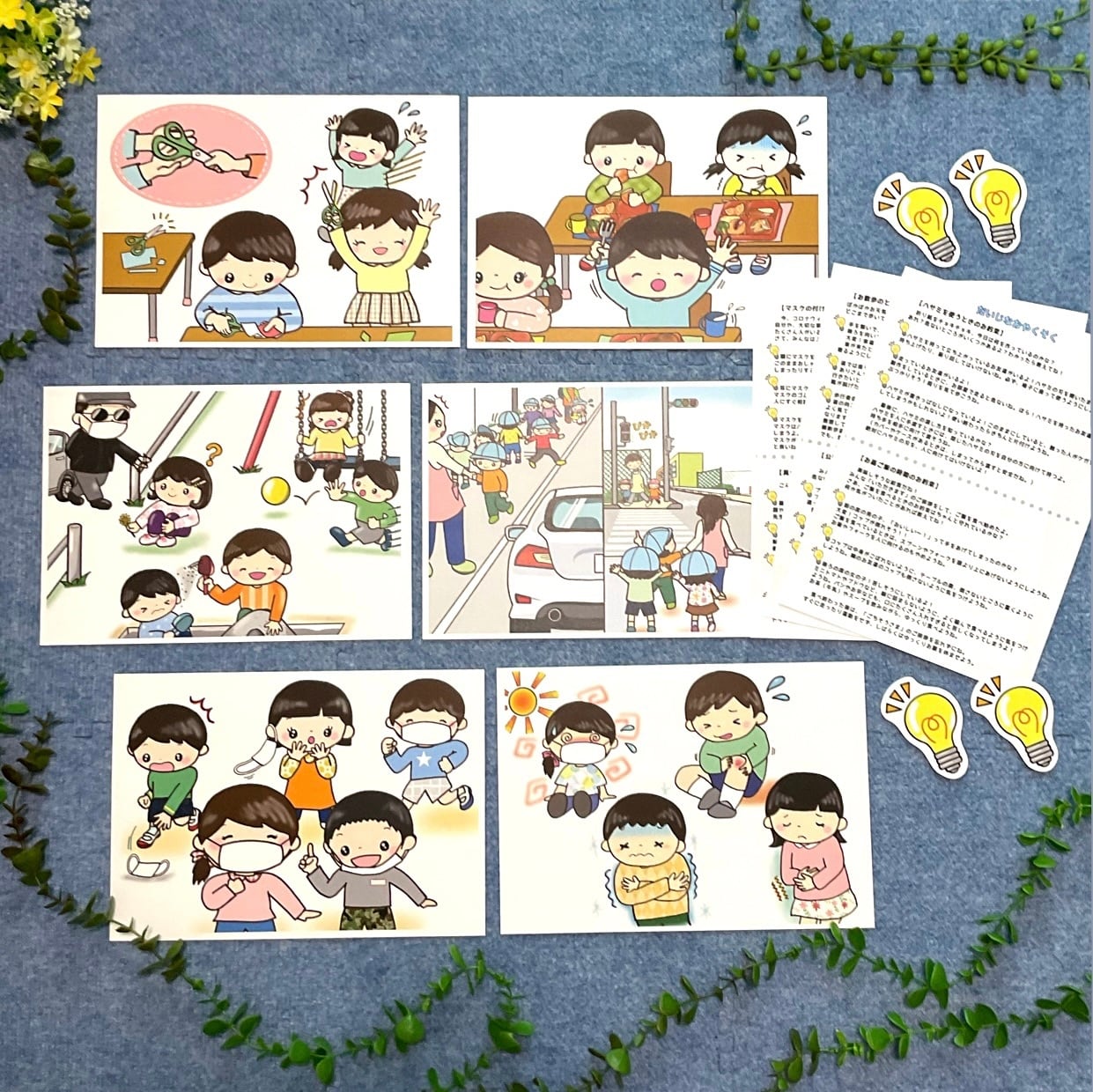 保育【だいじなおやくそく】ペープサート 紙芝居 ポスター 壁面 誕生会