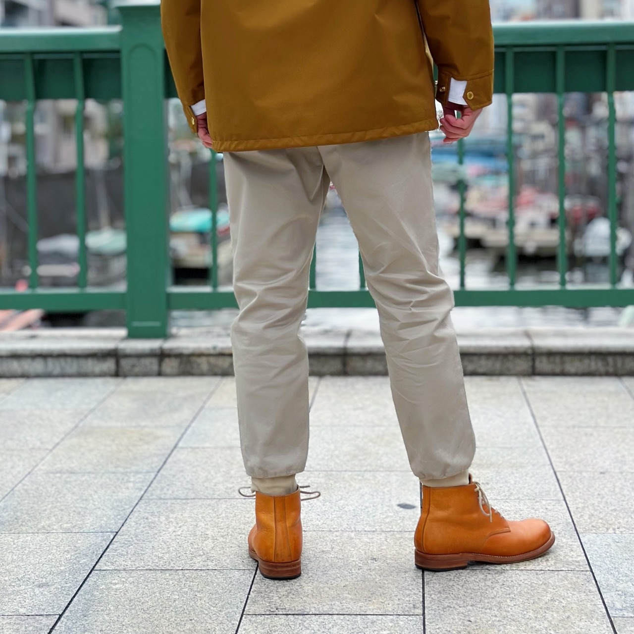 (GREIGE) VENTILE STRETCH LONG PANTS