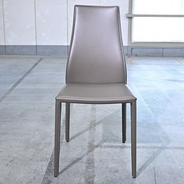 イタリア製 カリガリス 8万「AIDA/アイダ」ダイニングチェア リビング ハイバック 椅子 アーム モダン スタイリッシュ レザー calligaris 【 中古家具/中古インテリア/USED家具ユーズド家具/リサイクル】