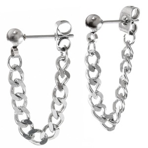 【人気】[SEIYA INTERNATIONAL] チェーンピアス メンズ フープピアス リングピアス フープ リング チェーン 鎖 ステンレス シルバー 20G