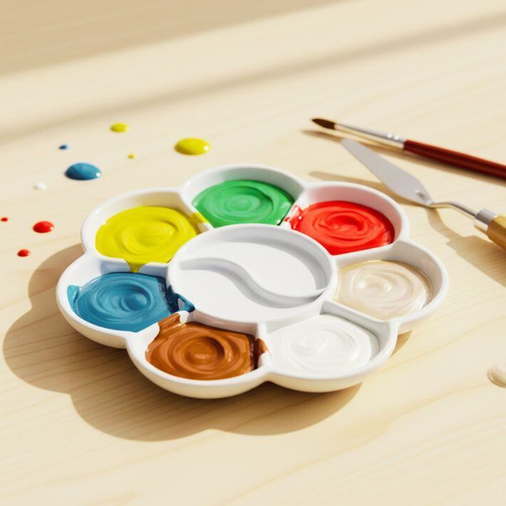 絵の具 12色セット アクリル絵の具 パレット・絵筆3本付き 速乾