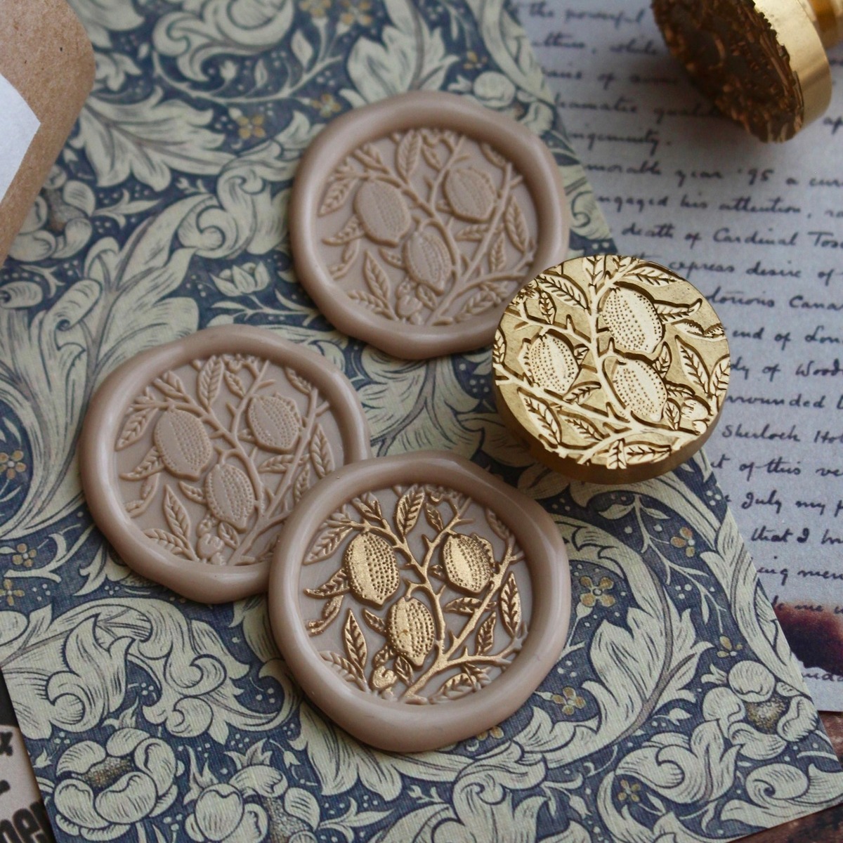 Wax seal stamp │フルーツ / Fruit【25mm】 | シーリングスタンプ 