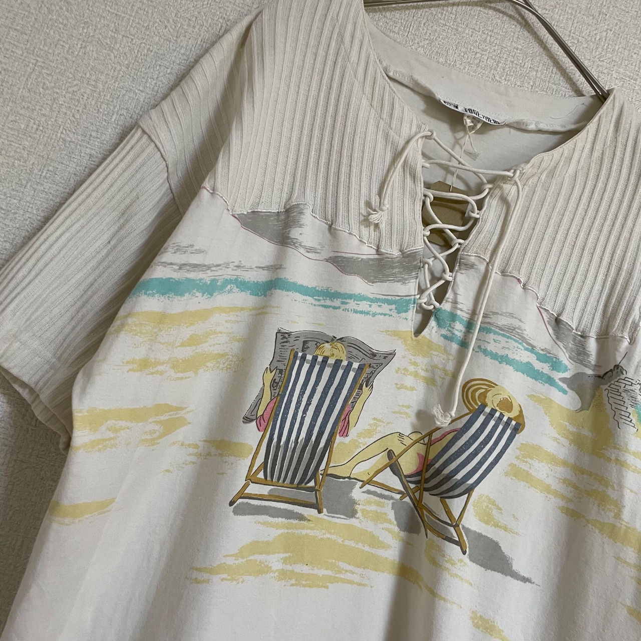 ユーロ　TOGETHER! 　レースアップtシャツ