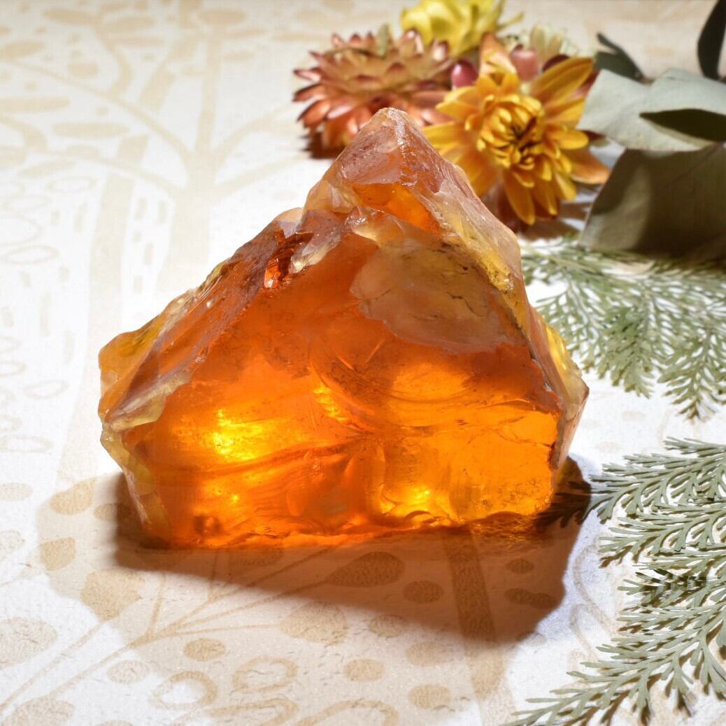 インドネシア産 アンダラクリスタル 原石 マンダリンオレンジ A