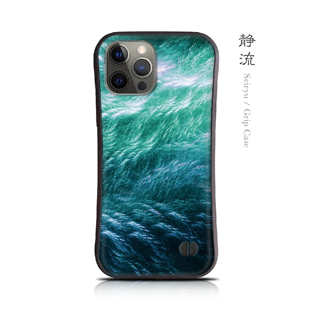 静流 - 和風 耐衝撃グリップ iPhoneケース