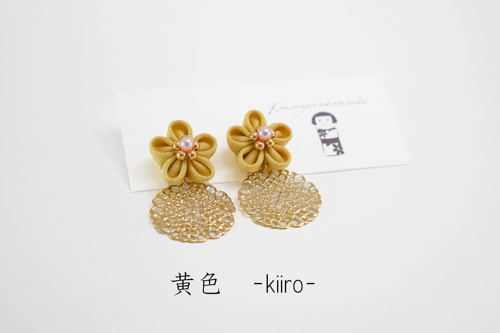 つまみ細工ピアスNO.10＊Light color＊ | 金澤こまち -accessories-