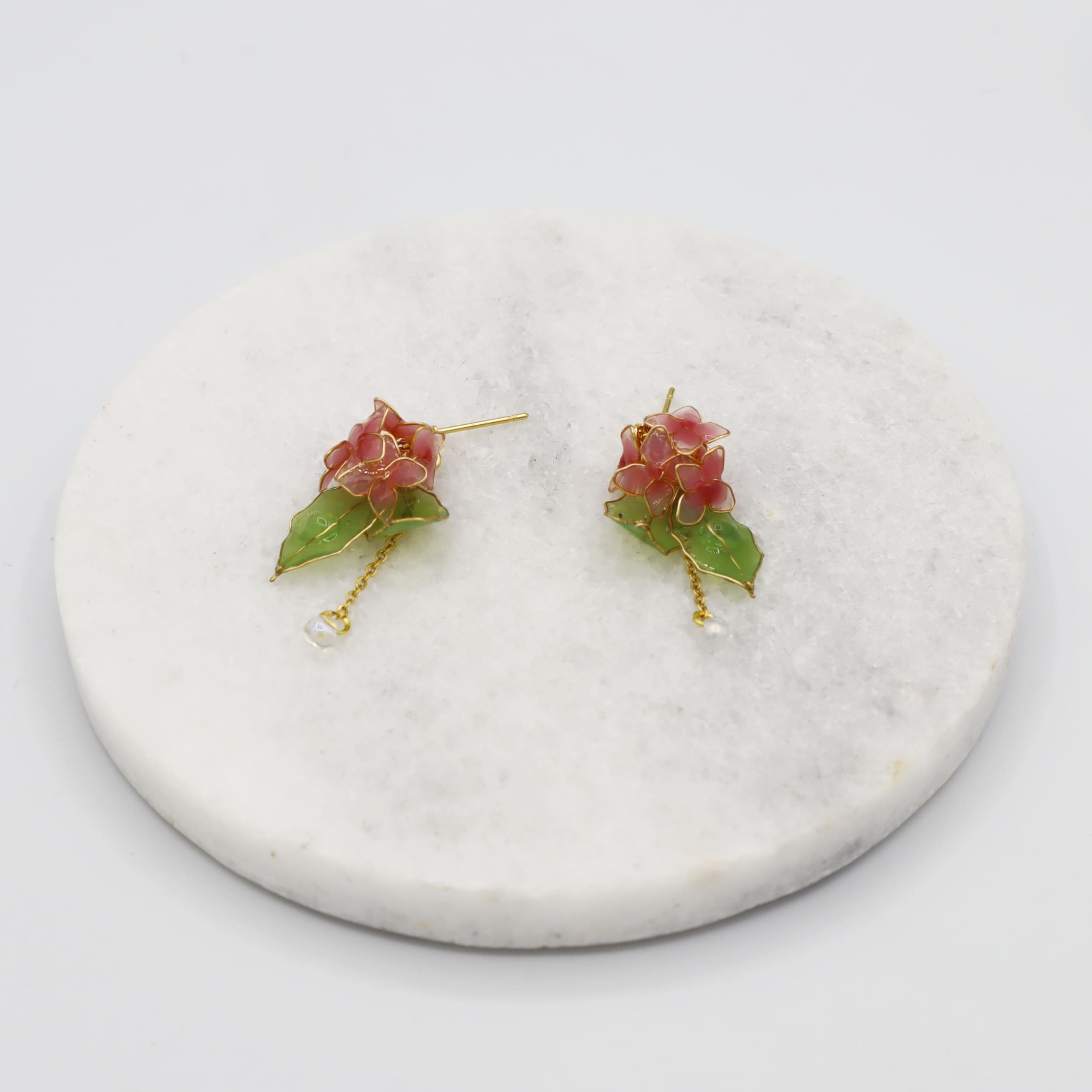 紫陽花ピアス（pink）