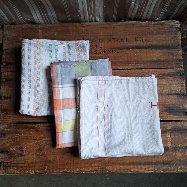 ヨーロッパ キッチンクロス 3枚セット used [508093]