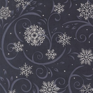 限定数3！  When Snow Falls 56172-13  舞う雪の結晶 ナイトスカイ 55 X45cmカット販売