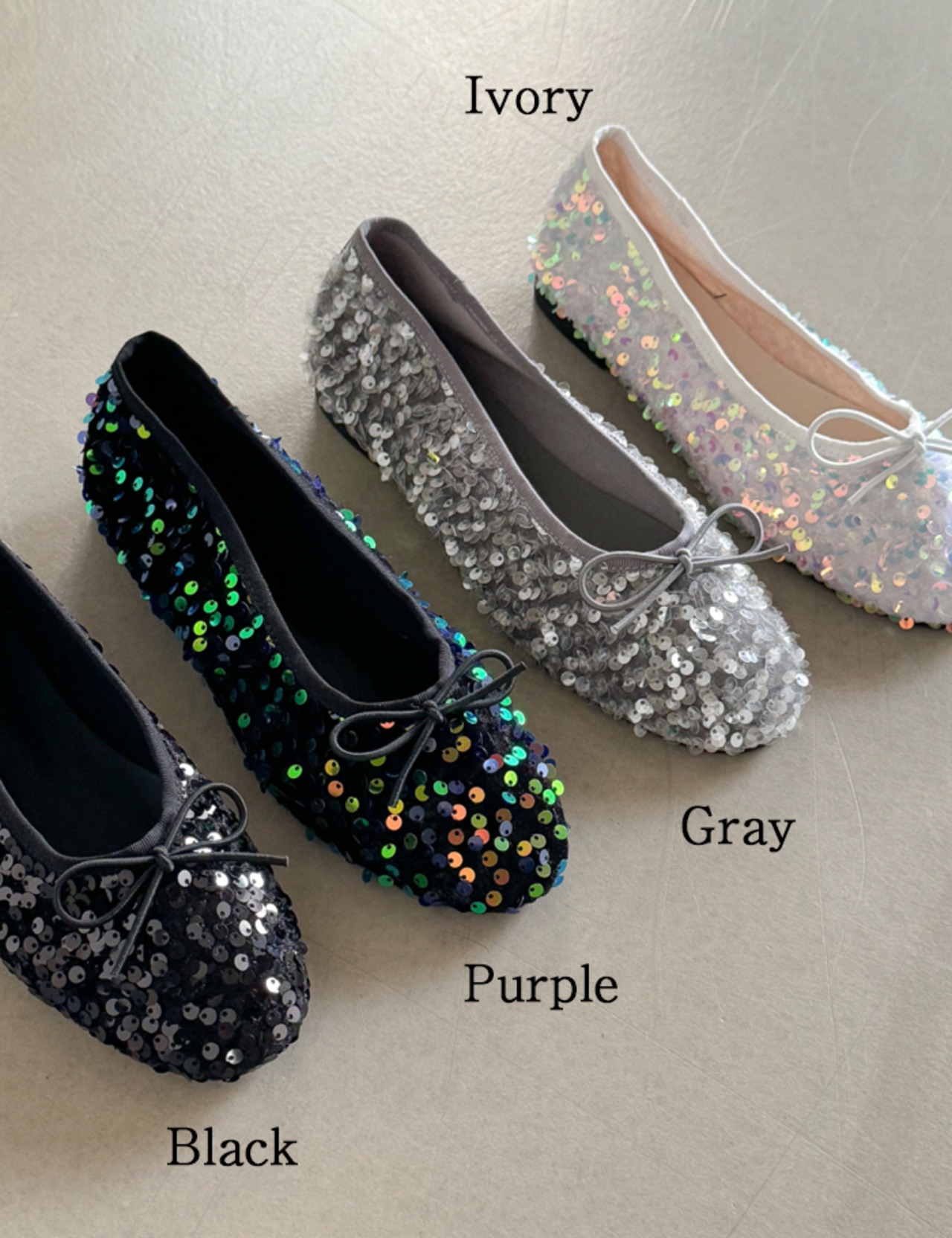 【25aw】Spangle Flat Shoes_4colors