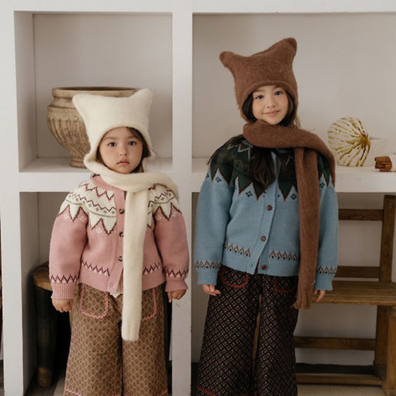 〖取寄〗韓国子供服 / 26winter / oren / キャットマフラービーニー / キッズ *FREE*