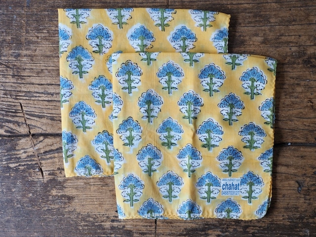 156ri049 Block Print Handkerchief b79