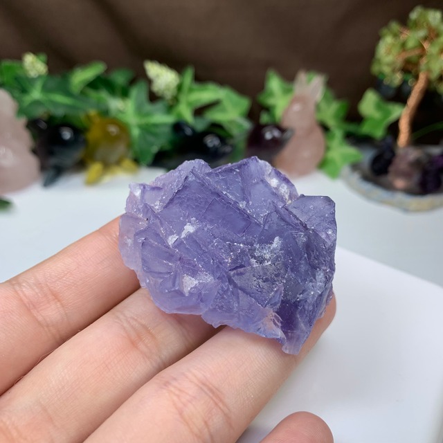42.幻想的な色合い☆ヤオガンシャン産・パープルフローライト原石
