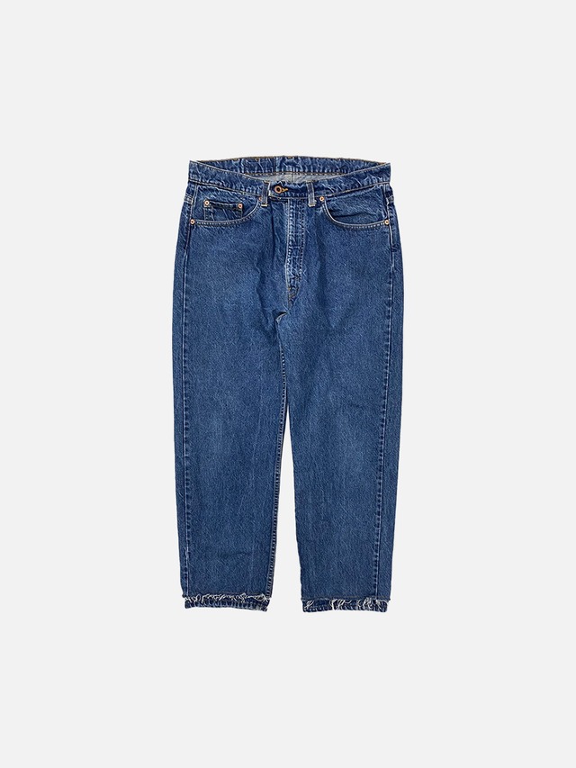 ONE TUCK LAYERED DENIM PANTS (2)