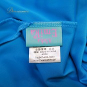 フラダンス 衣装 ワンピース ドレス ブルー系 アロハエミカ 水色 ベロア 光沢 明るい 無地 シンプル ハワイアン 鮮やか ノースリーブ 袖なし Aloha Emika 高級感 アロハ