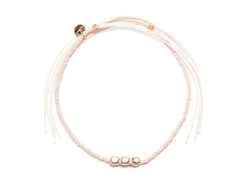 Brass Beads Misanga/White(Gold/Silver)(Bracelet/Anklet)[真鍮ビーズミサンガ]