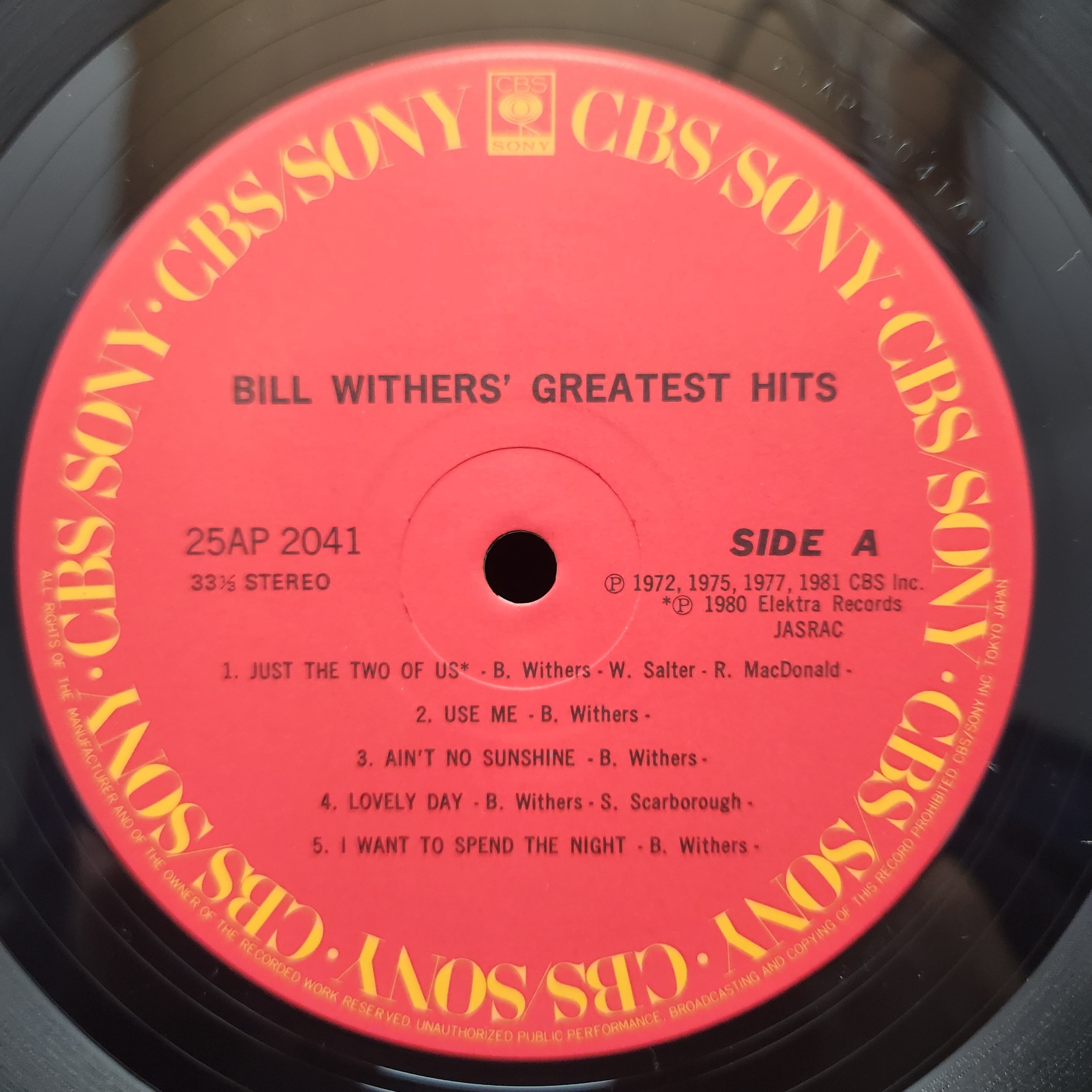 Bill Withers / Bill Withers' Greatest Hits [25AP 2041] - 画像3