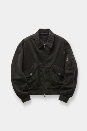 [COOR] Dyed Cotton Flight Jumper (Washed Black) 正規品 韓国ブランド 韓国通販 韓国代行 韓国ファッション クール クーア クアー 日本 店舗