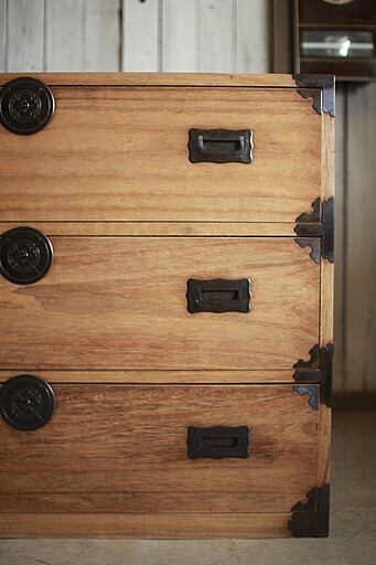 丸金具 時代箪笥3段 タンス | denbee 古道具