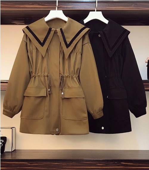【大きいサイズL-4XL】ファッション/人気コート♪カーキ/ブラック2色展開◆sbotv-157937