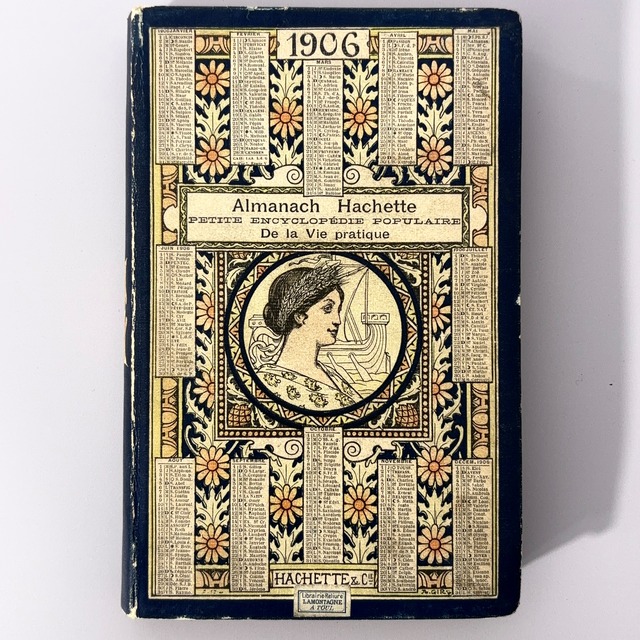 アンティーク  紙もの フランス アルマナック 生活情報誌 百科事典 1906年 洋書 海外  ジャンクジャーナル コラージュ _2505028-3