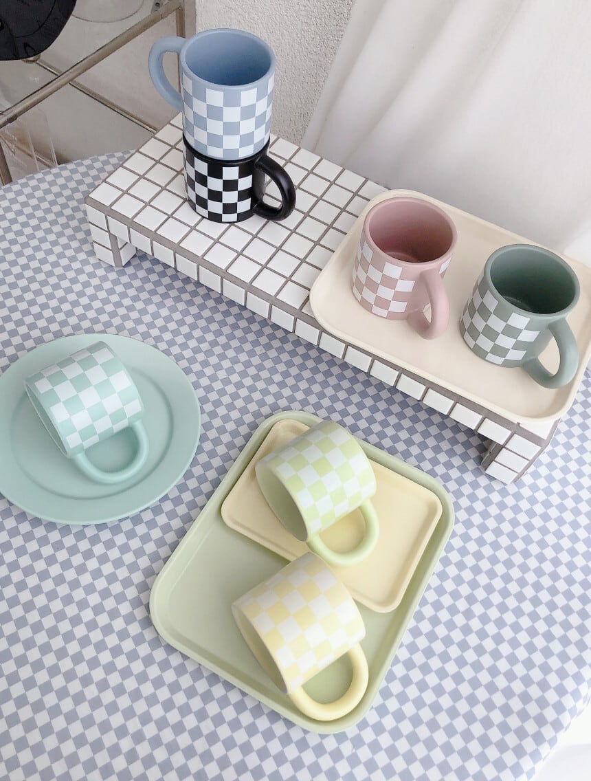 checker board mug 6colors / チェッカーボード マグカップ
