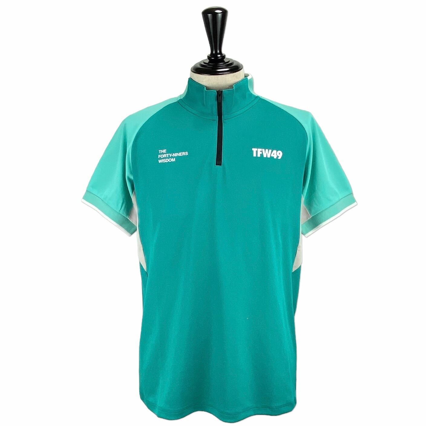 TFW49】《MEN'S》HALF ZIP COLLARLESS POLO (EMERALD×MT TFW49】《MEN'S》HALF ZIP COLLARLESS POLO (EMERALD×MT