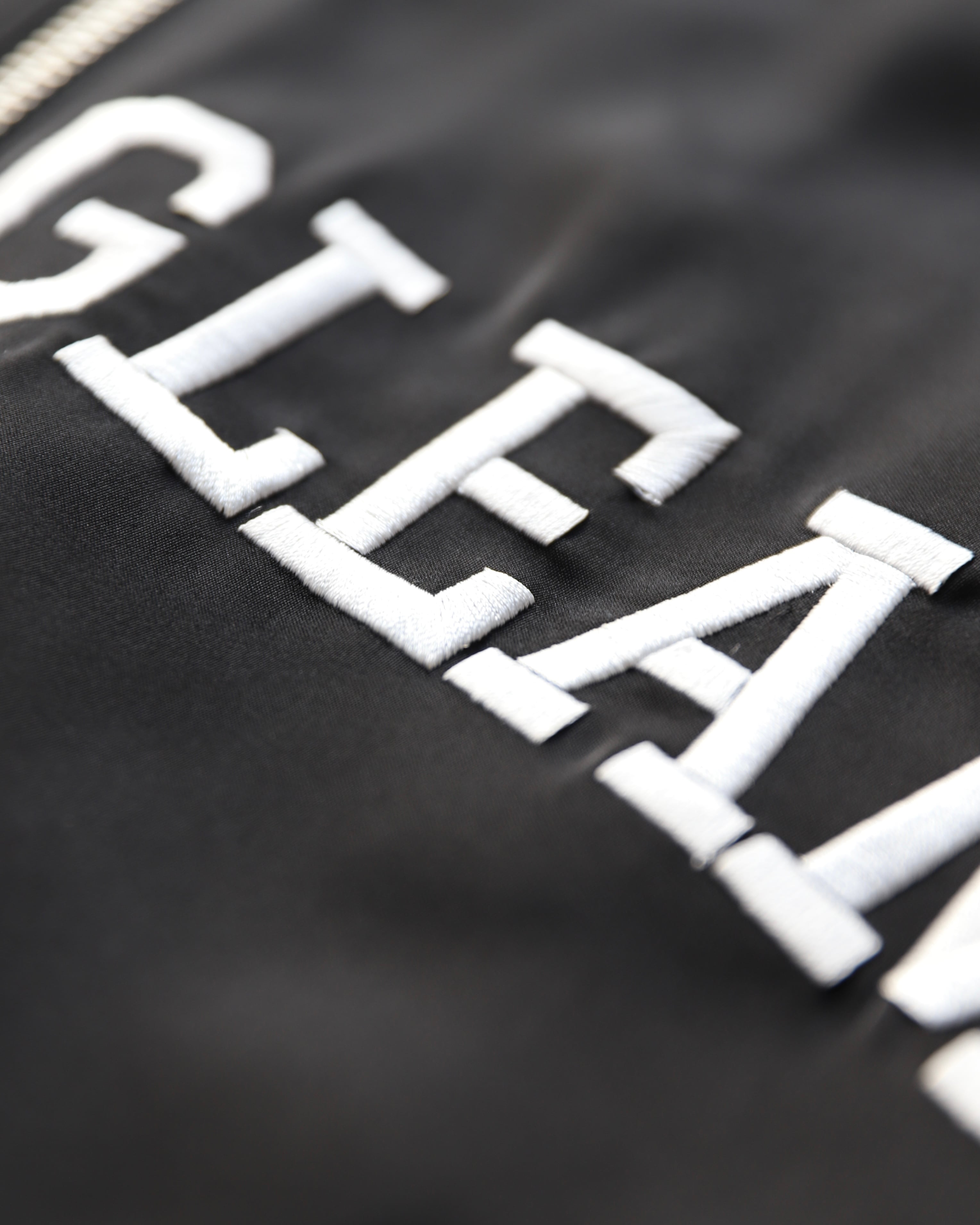 Embroidered Satin Blouson | AMBERGLEAM