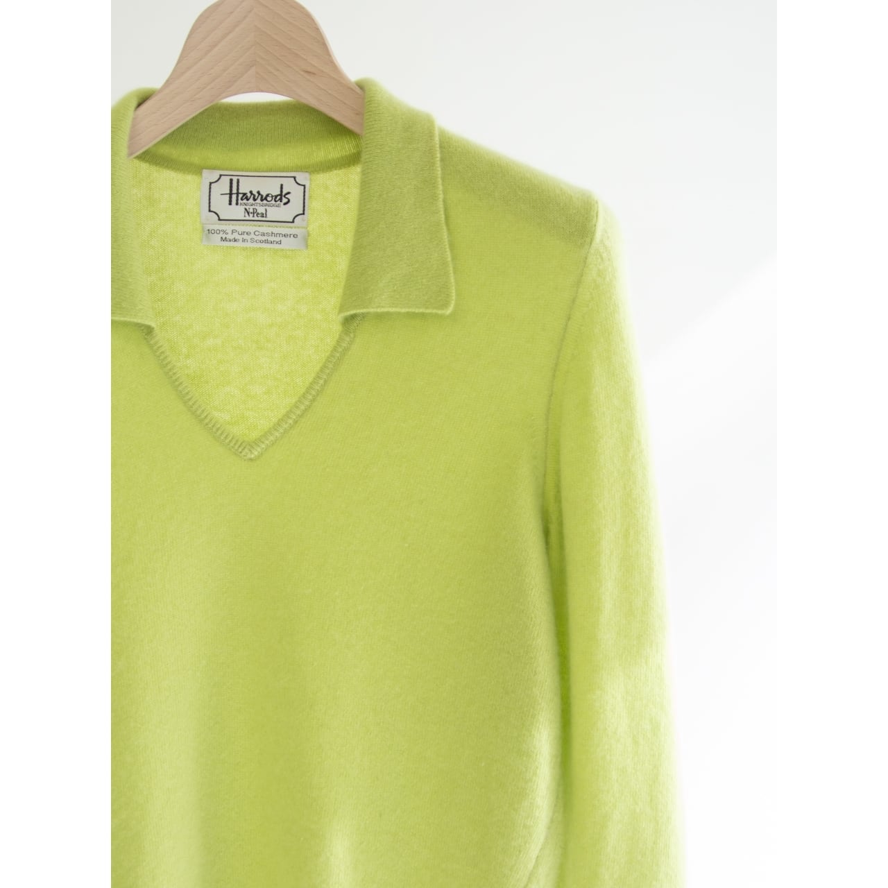 【N.Peal Harrods】Made in Scotland 100% Cashmere Pullover Sweater（エヌ ピール ハロッズ別注 スコットランド製カシミヤブルオーバーセーター スキッパーニット ）