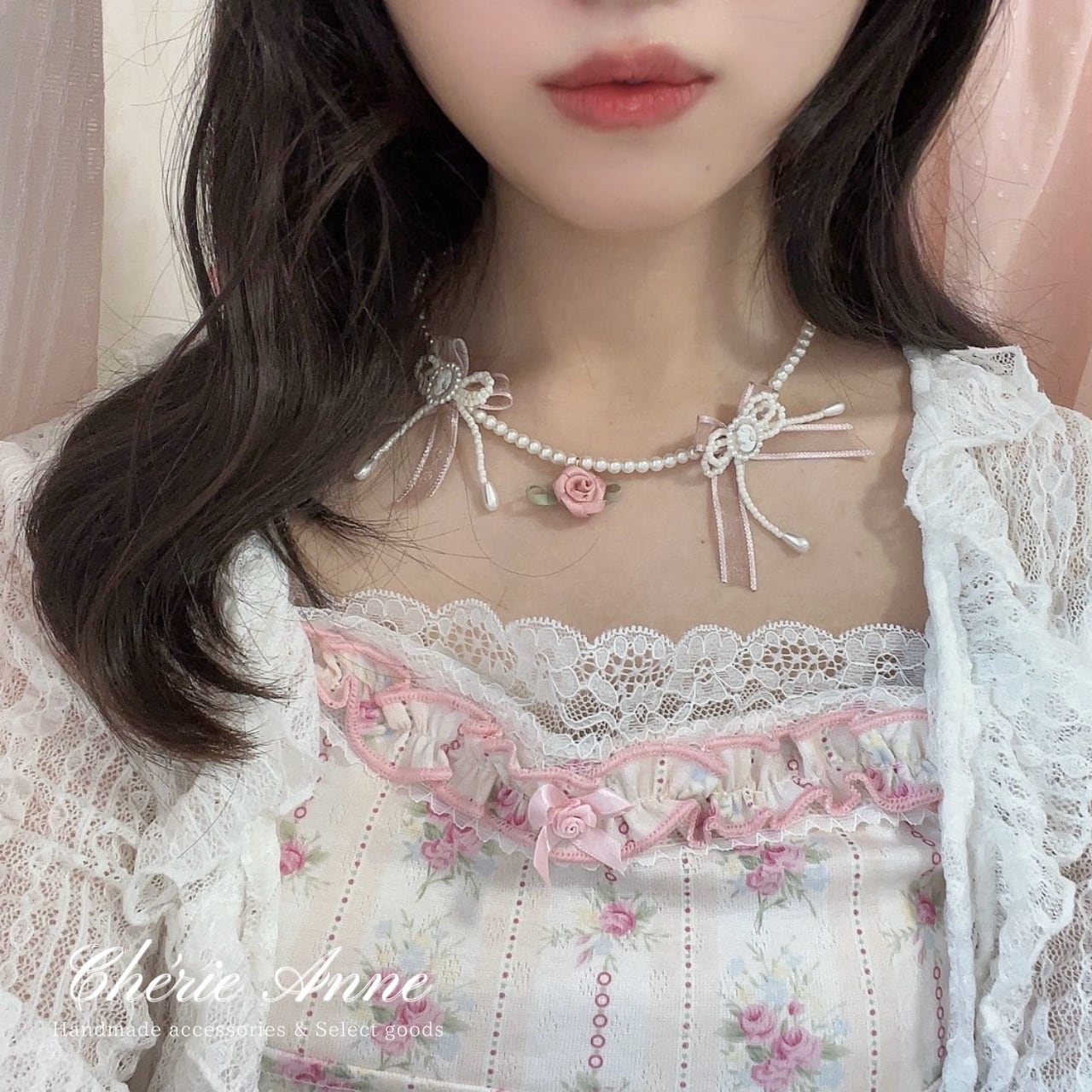 秘密の薔薇園のパールネックレス | Cherie Anne シェリーアンヌ