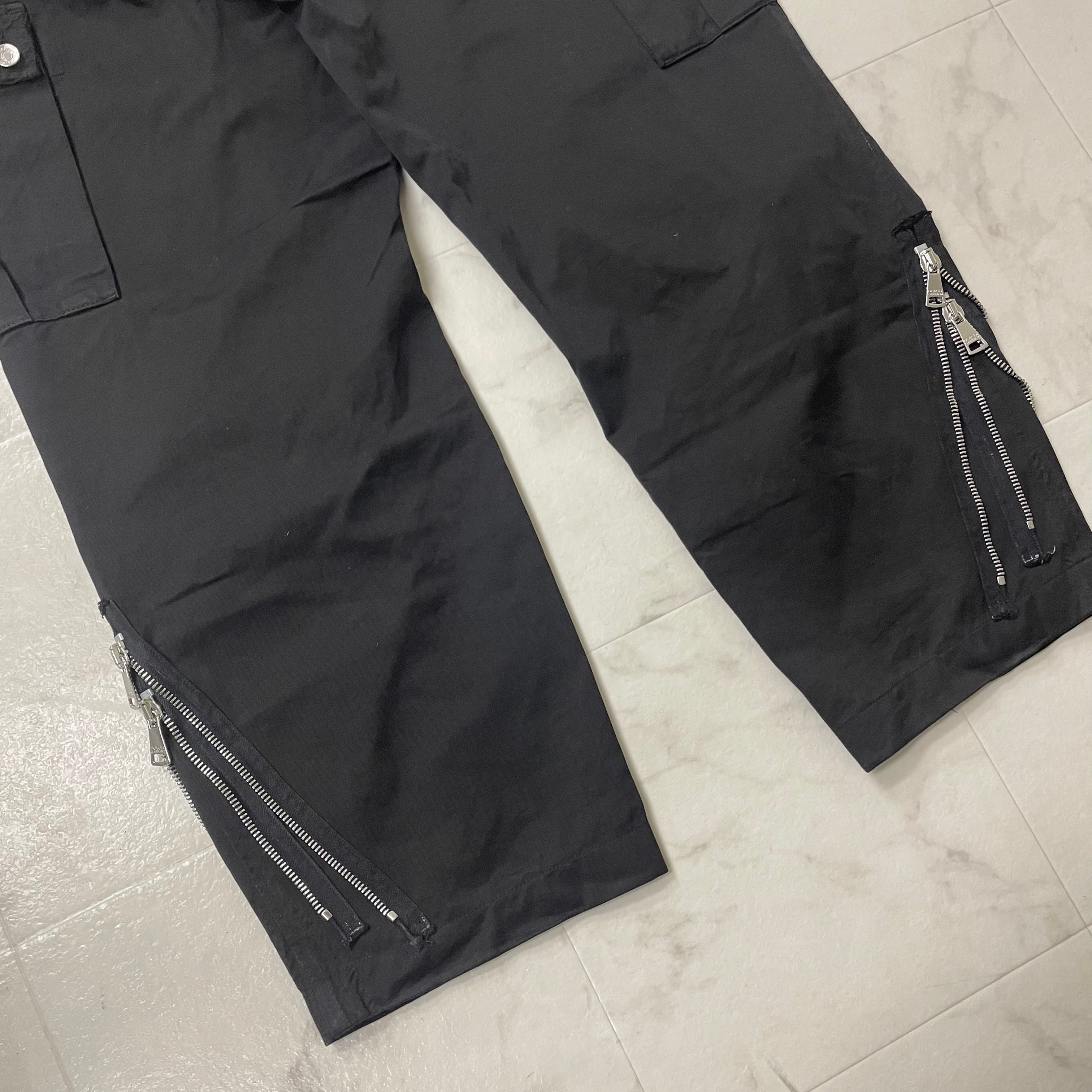 DOLCE&GABBANA SIDE DOUBLE ZIP WIDE CARGO PANTS ドルチェアンド