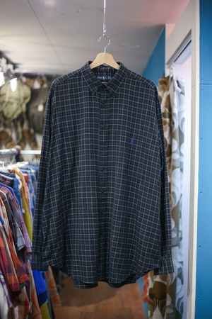 Ralph Lauren over size dark check shirt
