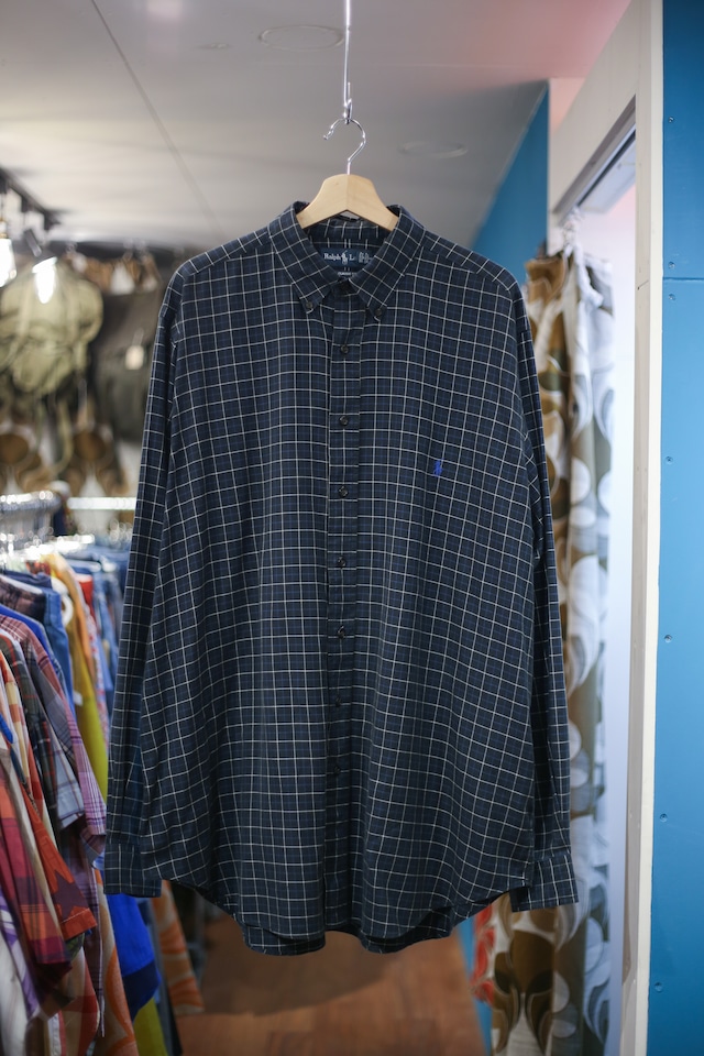 Ralph Lauren over size dark check shirt