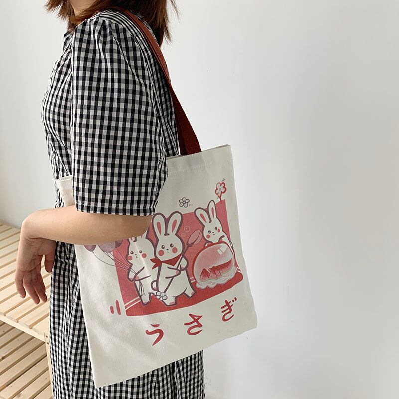 ≡新品 うさぎトートバッグ シングル ガーリー 原宿系 ≡ショルダー