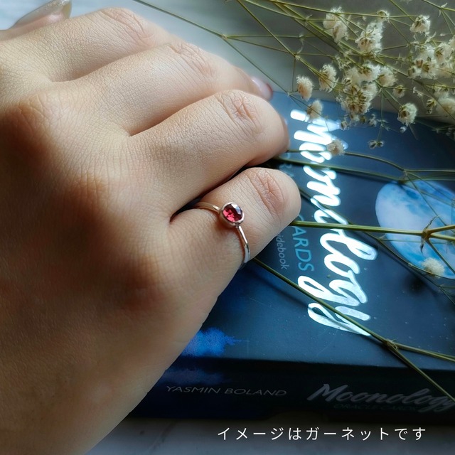 【sign ring】Cancer  ～蟹座・ホワイトムーンストーン～ 〈silver〉
