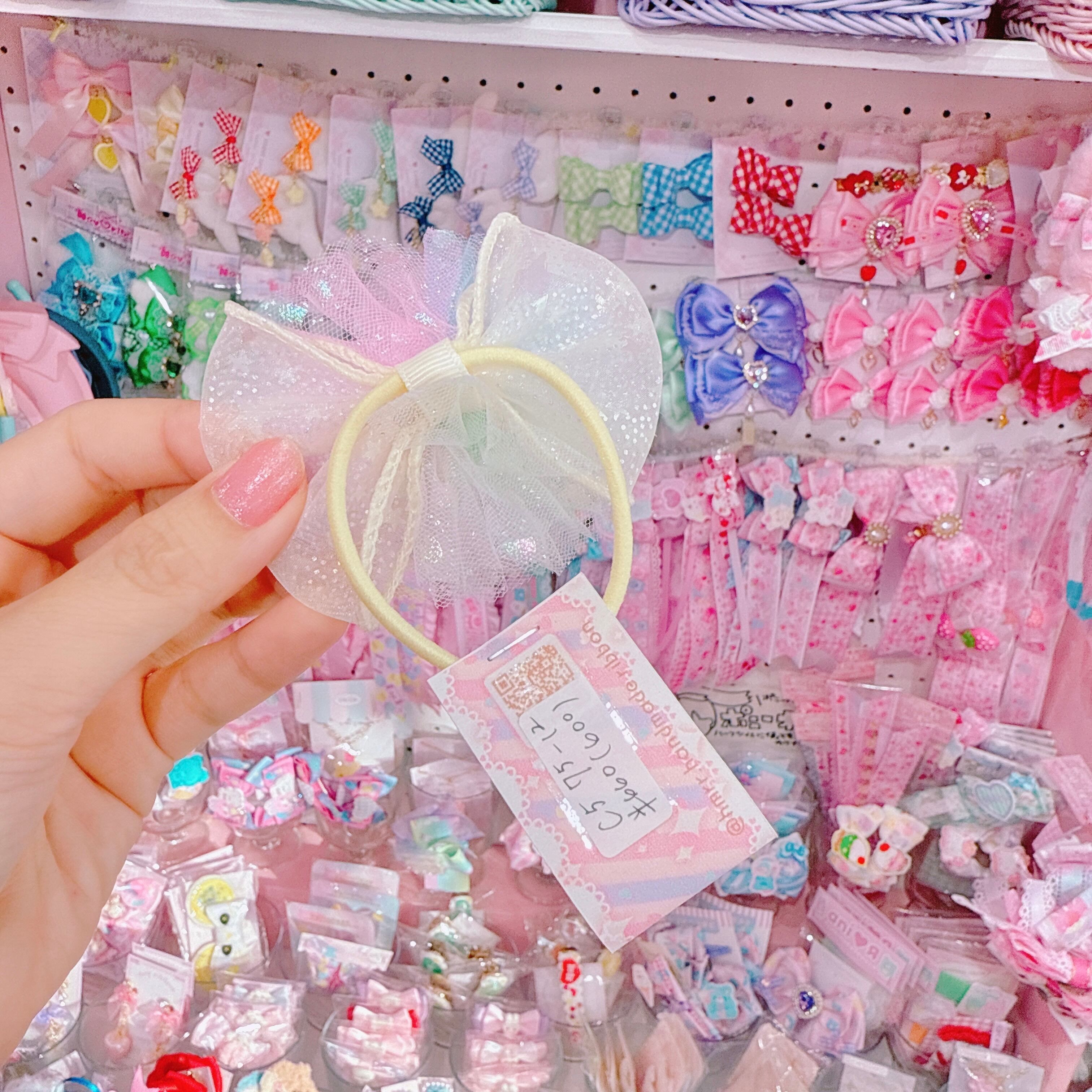 【C5】75-12スターチュールヘアゴム