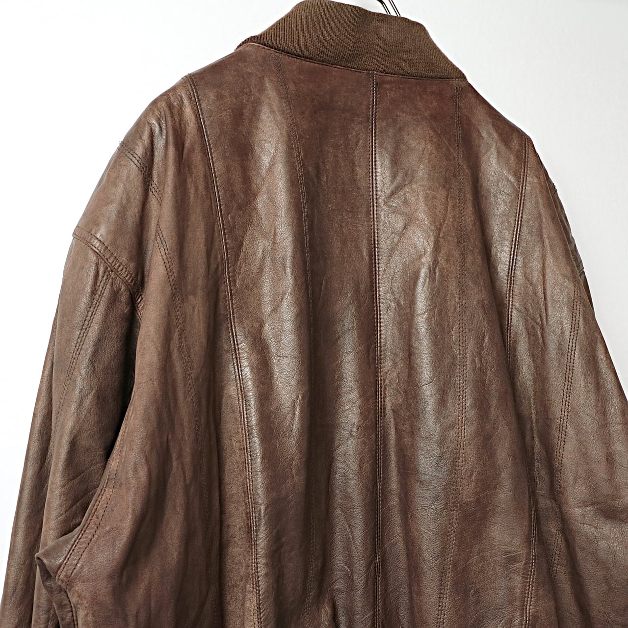 ECHTES LEDER 本革 ユーロ レザー ボンバー ジャケット 古着 ECHTES LEDER 本革 ユーロ レザー ボンバー ジャケット 古着