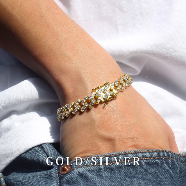 10mm Iced Out Miami Chain Bracelet MB1-2