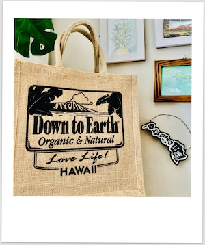 Down to Earth　Jute　BAG：ダウントゥアース 　ジュートバック