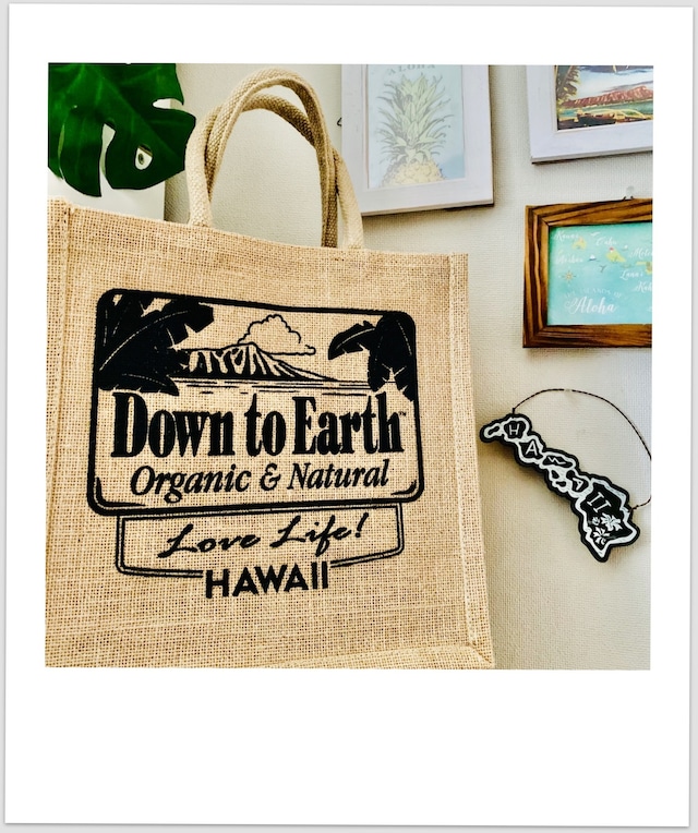 Down to Earth　Jute　BAG：ダウントゥアース 　ジュートバック