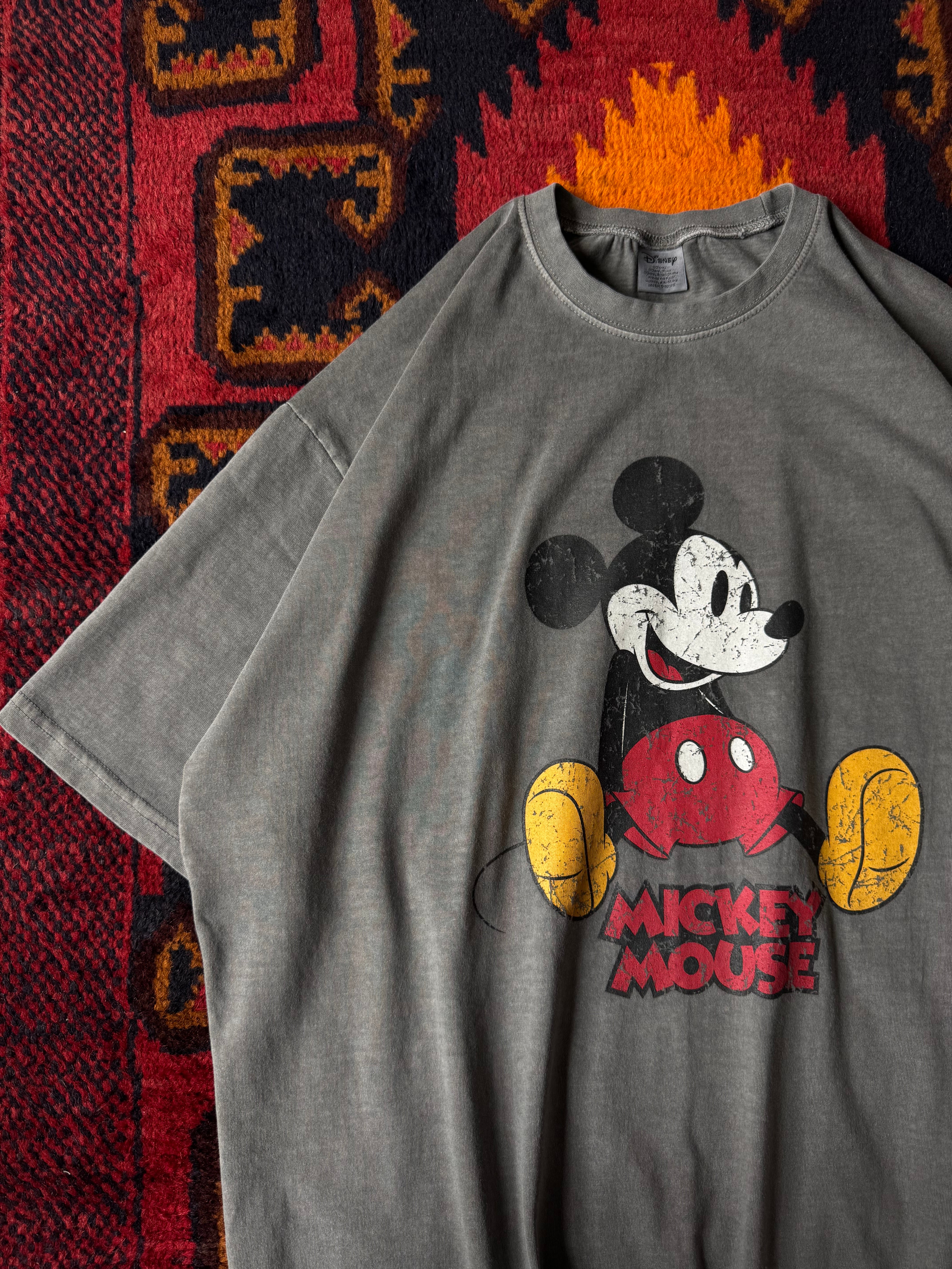 MOM ウォッシュ加工ミッキーTee    1020