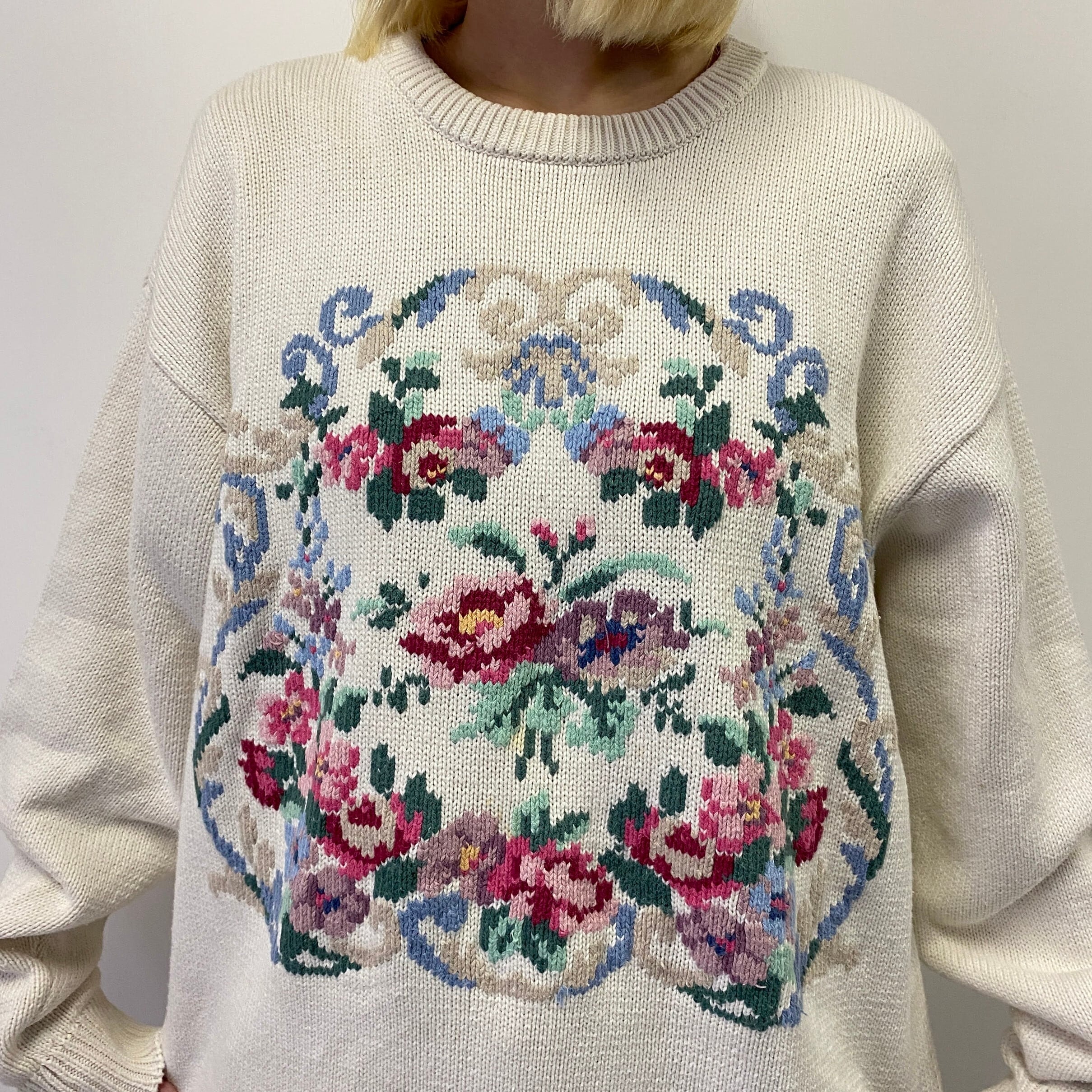ピンクハウス  綿セーター  フルーツ柄  80年代〜90年代