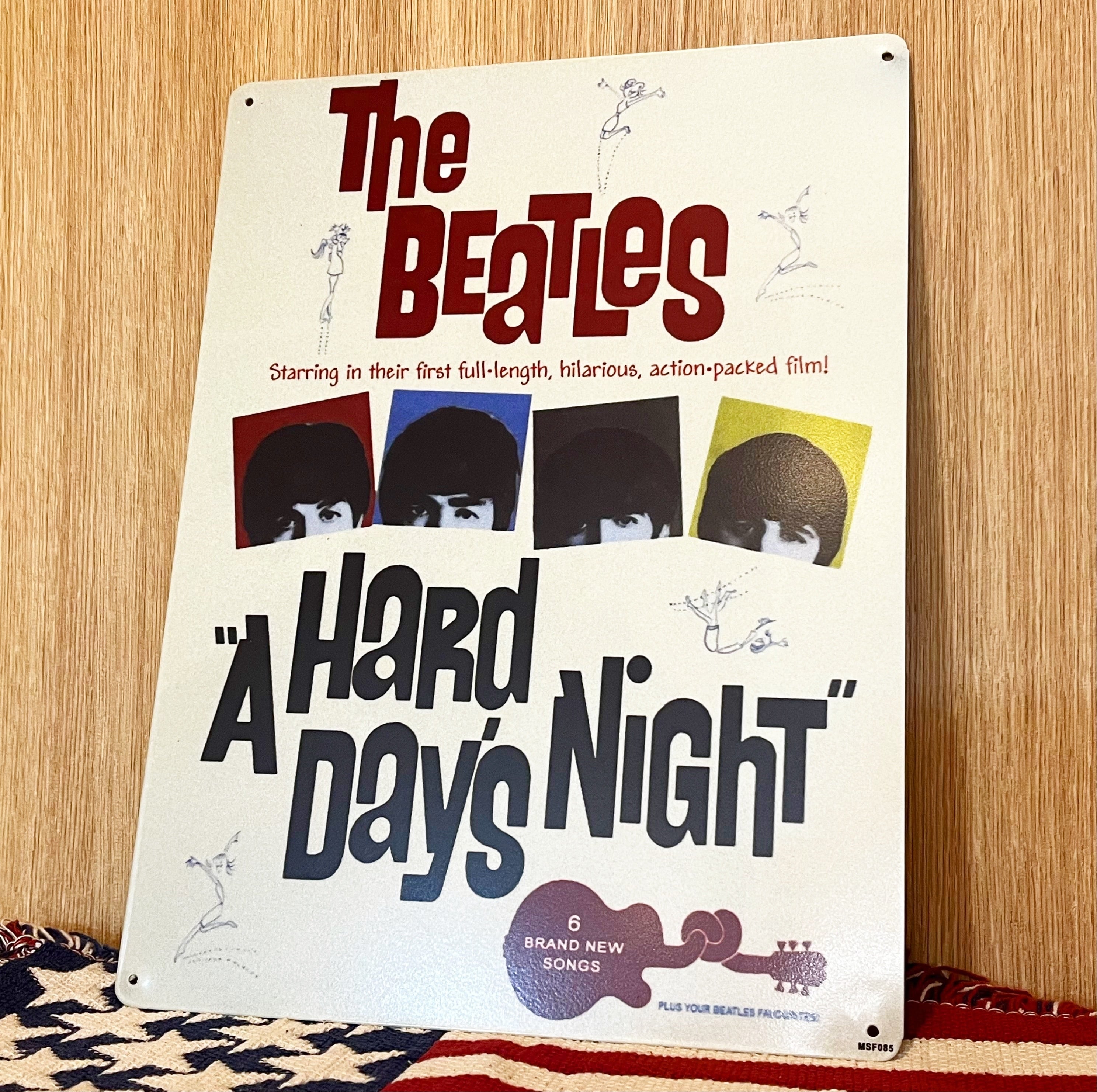 アメリカン雑貨 ブリキ看板 ビートルズ A Hard Days Night