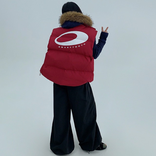 back logo vest jacket　バックロゴベストジャケット　J1572
