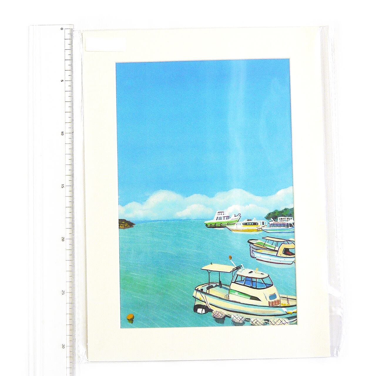 藤飯治平　油彩画 ヨットと港の風景 藤飯治平 油彩画 ヨットと港の風景