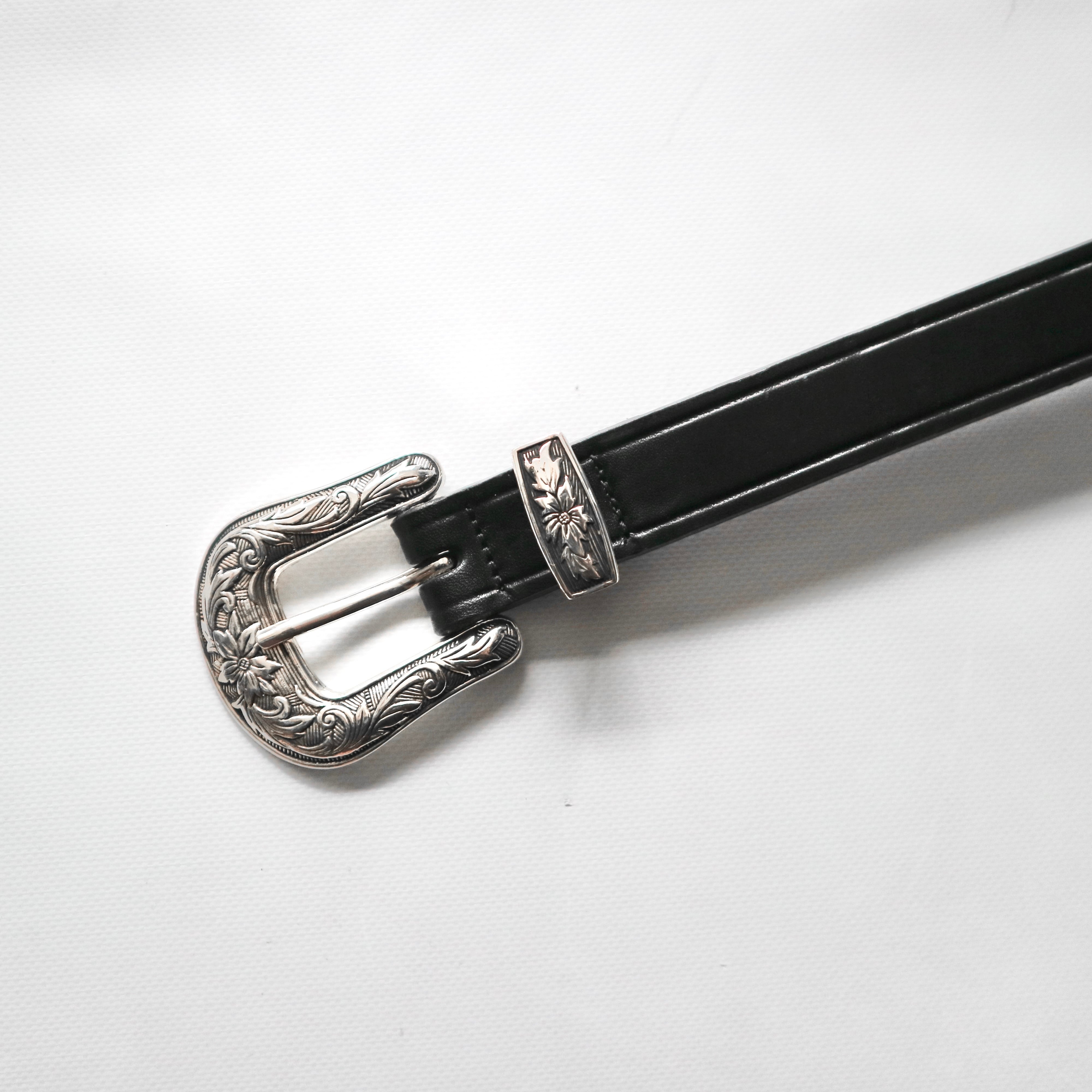 TORY LEATHER トリーレザー】ANTIQUE SILVER BUCKLE SET BELT