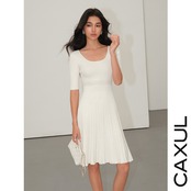 Random Rib Flare Knit Dress/2color