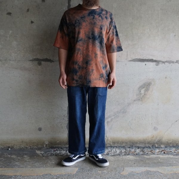 devadurga メンズ tシャツ 泥染め 藍染め SANGO WIDE CUT SEW 全1色