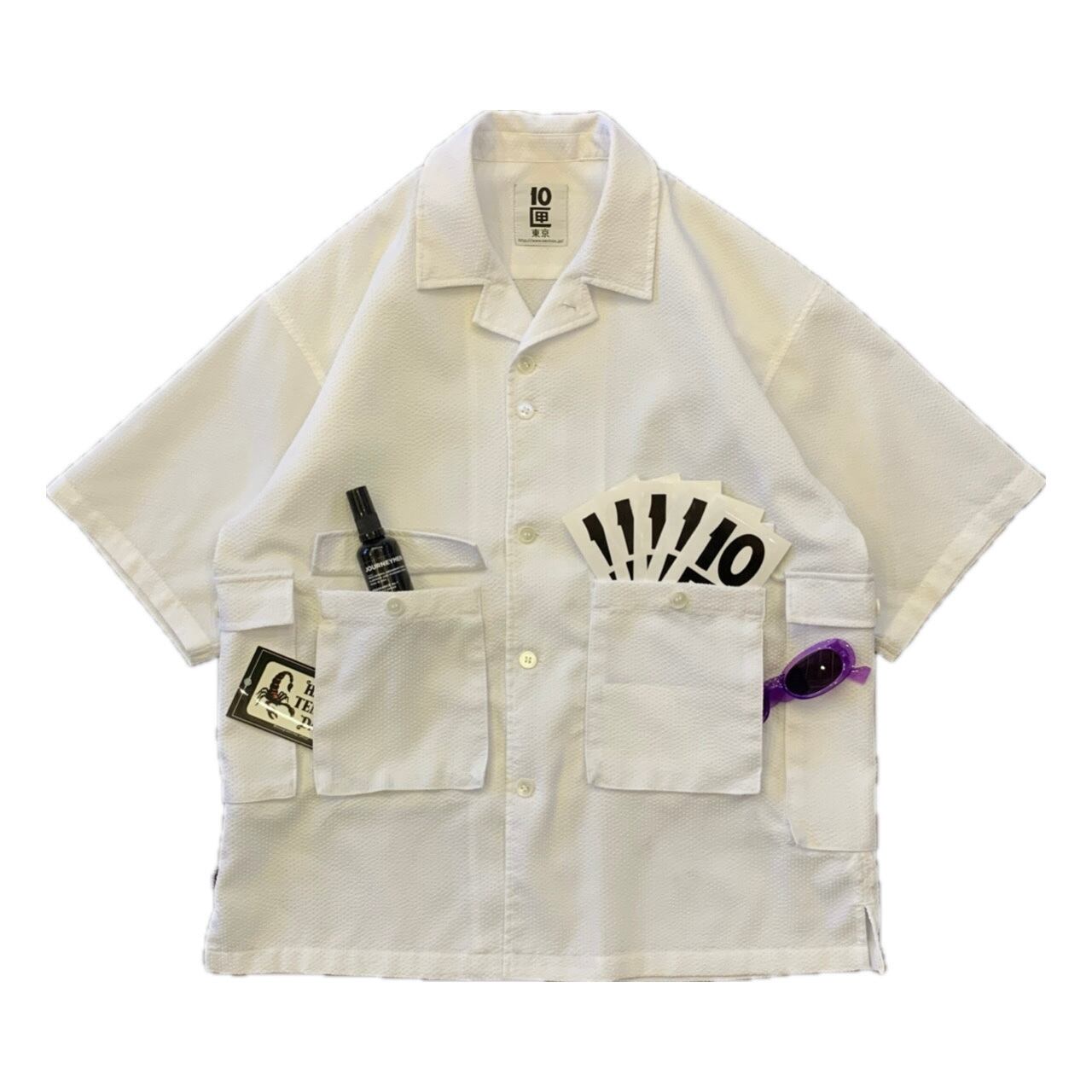 TENBOX Drug dealer shirt seersucker Mサイズ Drug dealer shirt seersucker | TENBOX